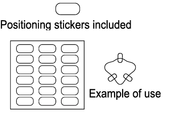 positioning stickers included